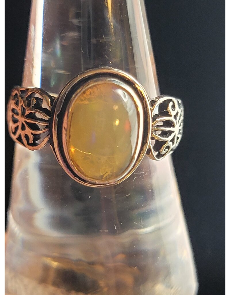 Sterling Silver Opal Ring Sz 8