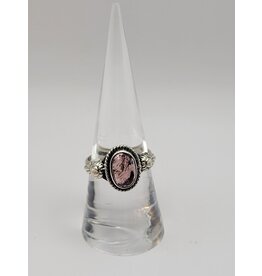 Sterling Silver Pink Amethyst Ring Sz 7.75