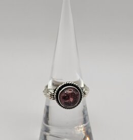 Ring Size 6.5 - Sterling Silver - Pink Tourmaline