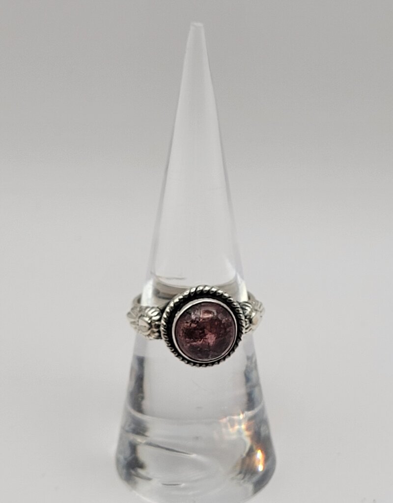 Ring Size 6.5 - Sterling Silver - Pink Tourmaline