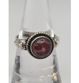 Sterling Silver Pink Tourmaline Ring Sz 6.5