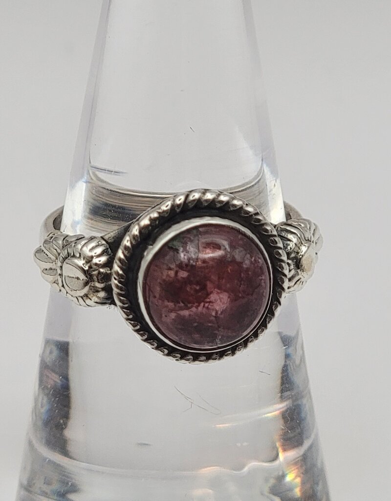 Ring Size 6.5 - Sterling Silver - Pink Tourmaline