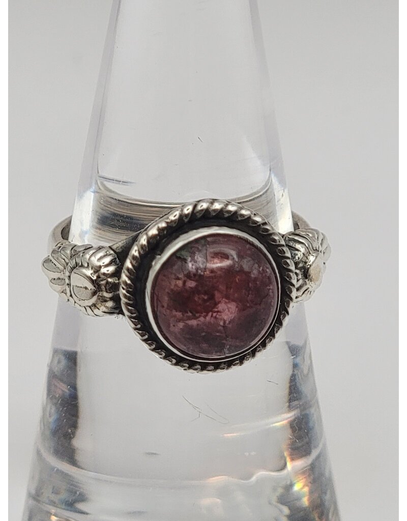 Sterling Silver Pink Tourmaline Ring Sz 6.5