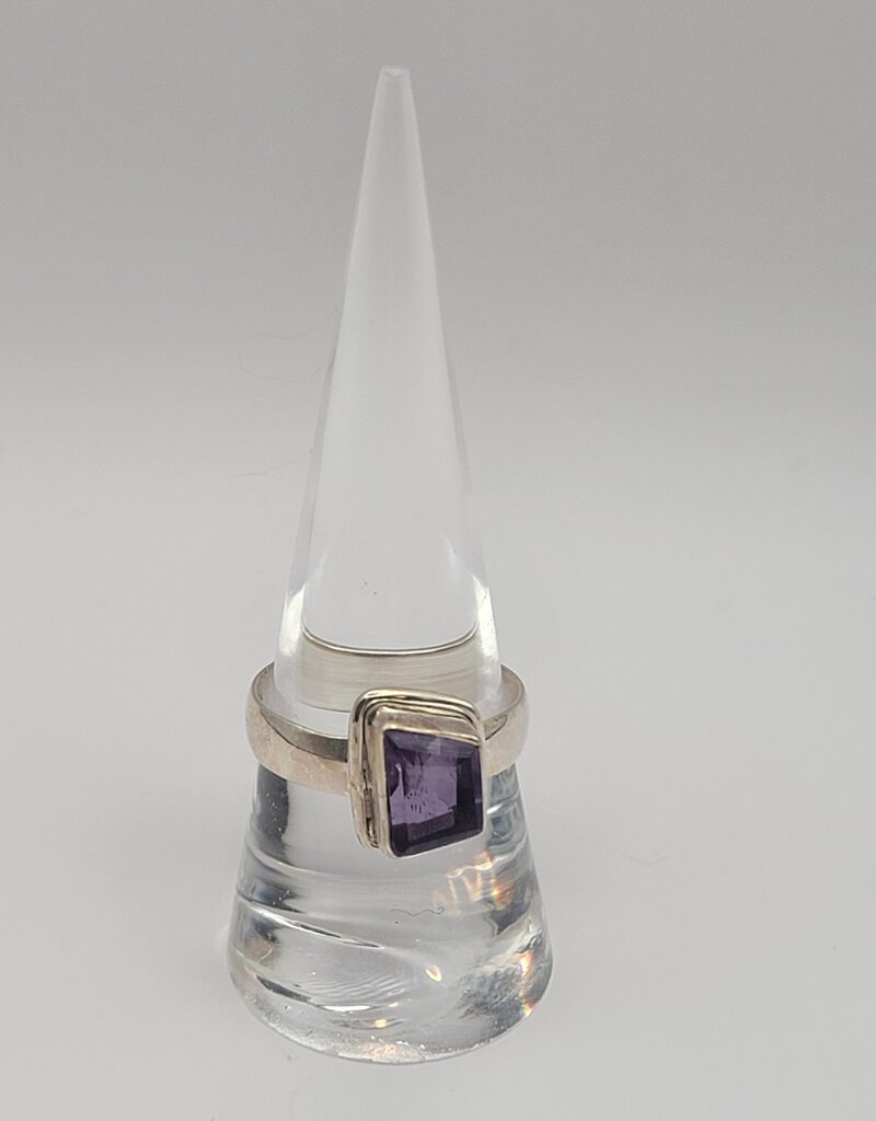 Ring Size 9 - Sterling Silver - Amethyst #1