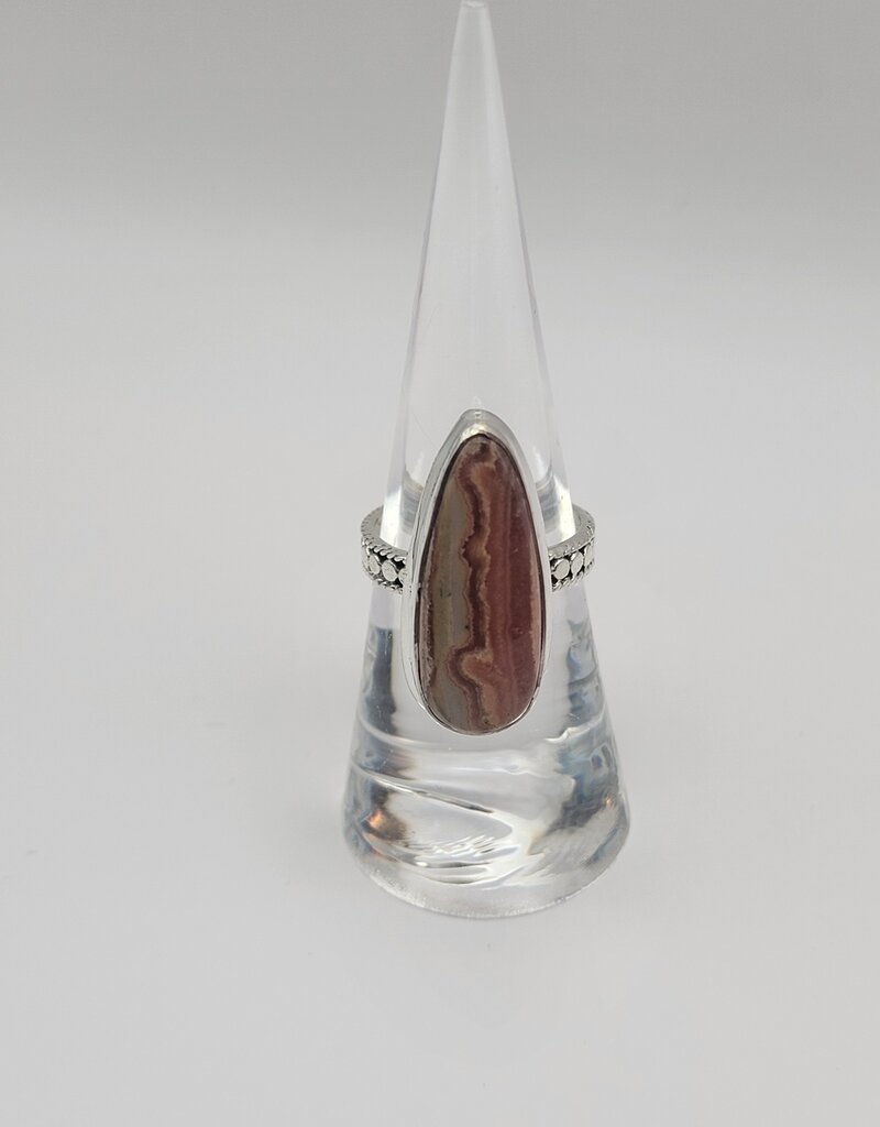 Ring Size 6.5 - Sterling Silver - Rhodochrosite