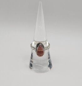 Ring Size 7.5 - Sterling Silver - Rhodochrosite