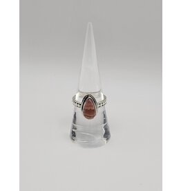 Ring Size 7.5 - Sterling Silver - Rhodochrosite