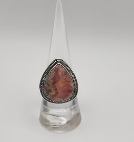Ring Size 9 - Sterling Silver - Rhodochrosite