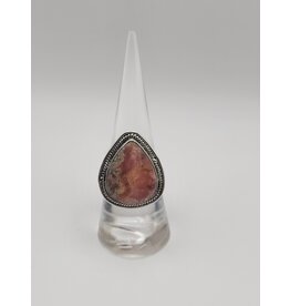 Ring Size 9 - Sterling Silver - Rhodochrosite