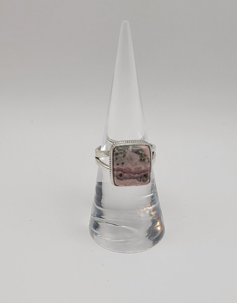 Ring Size 6.5 - Sterling Silver - Rhodochrosite