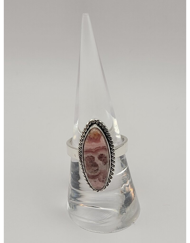 Ring Size 7.5 - Sterling Silver Rhodochrosite