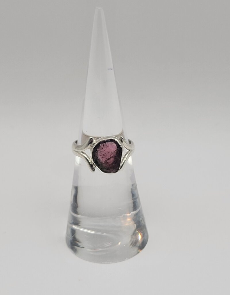 Ring Size 5.5 - Sterling Silver - Watermelon Tourmaline