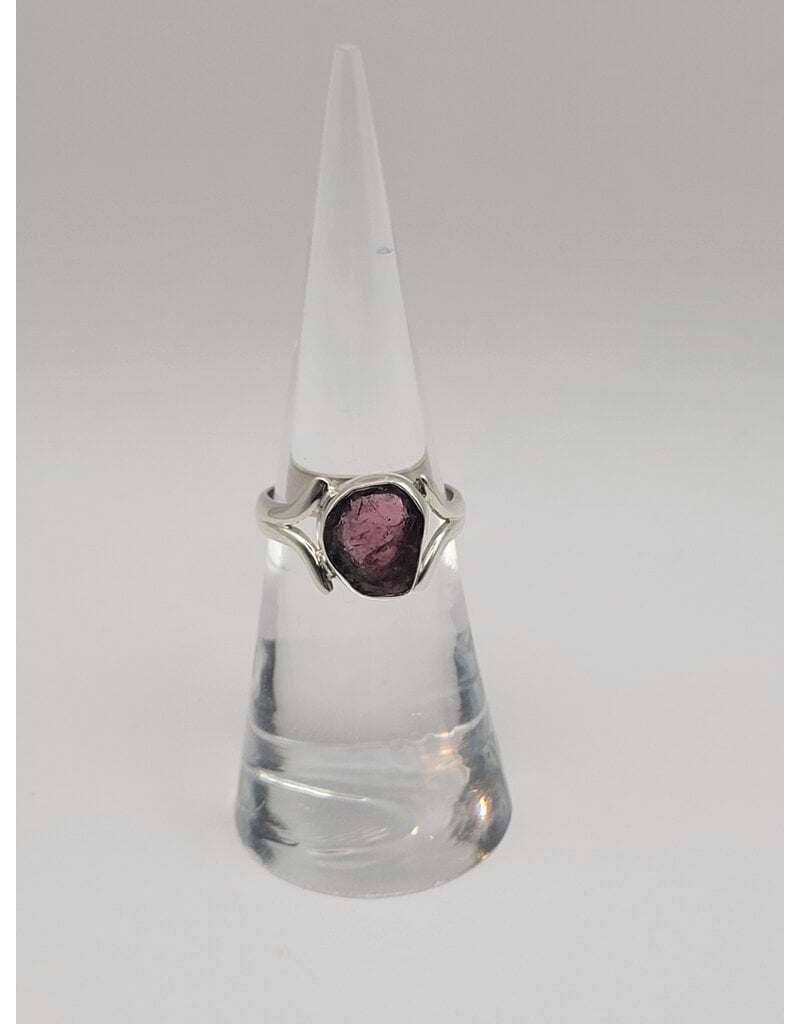 Ring Size 5.5 - Sterling Silver - Watermelon Tourmaline