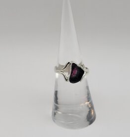 Ring Size 6.5 - Sterling Silver - Watermelon Tourmaline