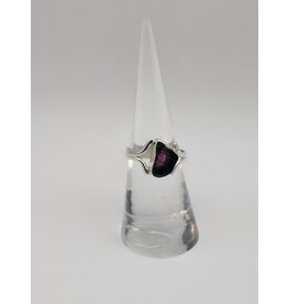 Ring Size 6.5 - Sterling Silver - Watermelon Tourmaline