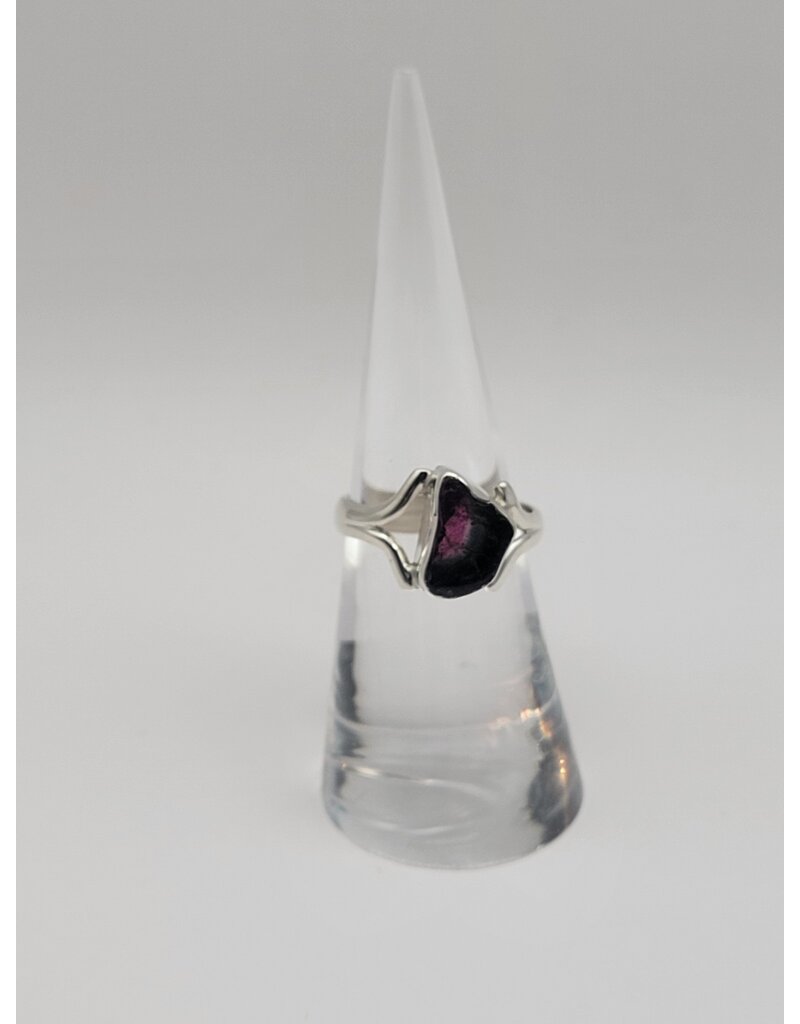 Ring Size 6.5 - Sterling Silver - Watermelon Tourmaline