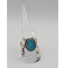 Ring Size 8.5 - Sterling Silver - Turquoise