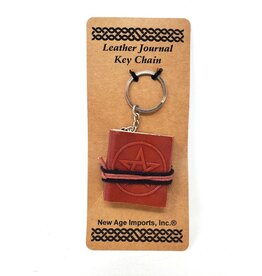 Pentagram Leather Journal Key Chain