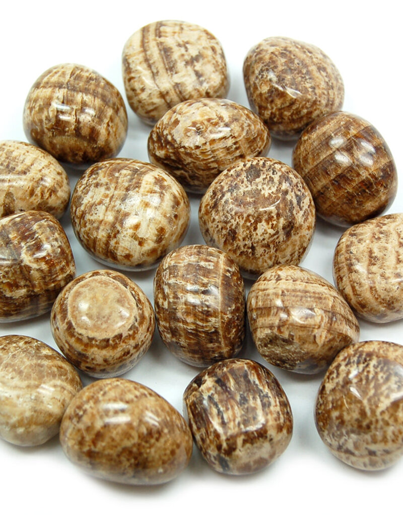 Aragonite  Banded Jasper - Med Gemstone Tumbled