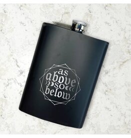 8 oz Black Stainless Steel "As Above" Flask