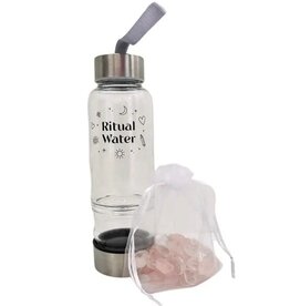 Crystal Ritual Water Bottle with Gemstones