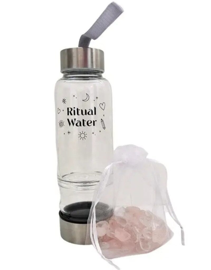 Crystal Ritual Water Bottle with Gemstones