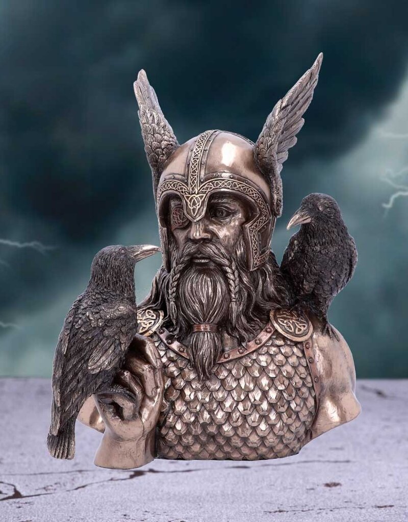 Veronese Design Odins Messengers  23cm - Bronze