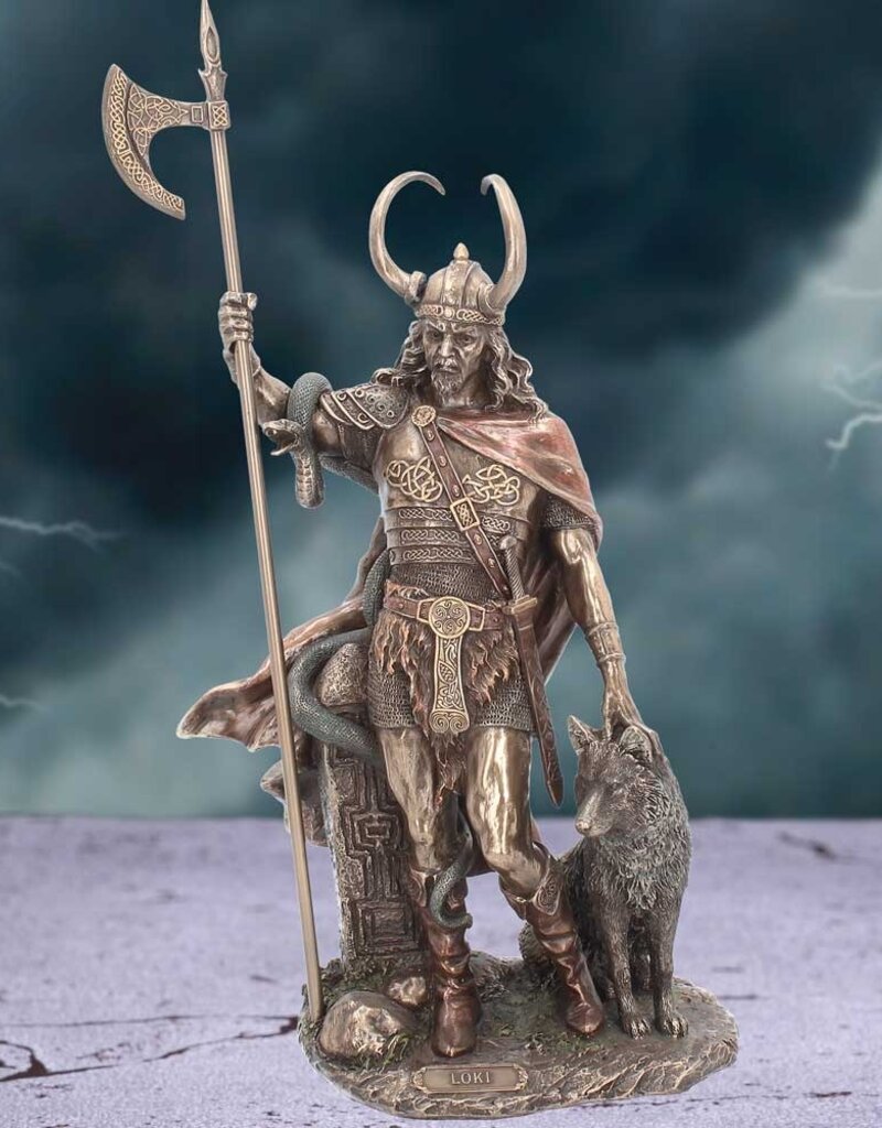 Veronese Design Loki-Norse Trickster God 35cm  - Bronze