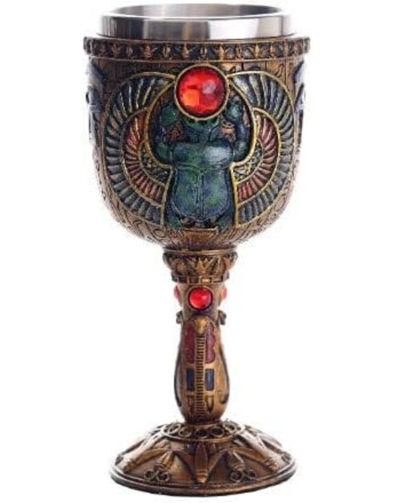 Ancient Egyptian Winged Scarab Ceremonial Chalice