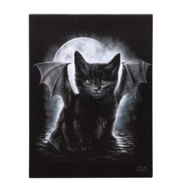 Bat Cat Canvas Plaque