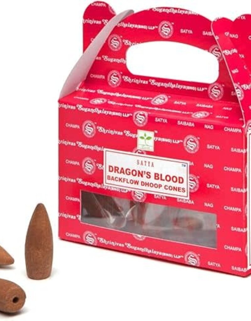 Satya Backflow Incense Cone - Dragons Blood