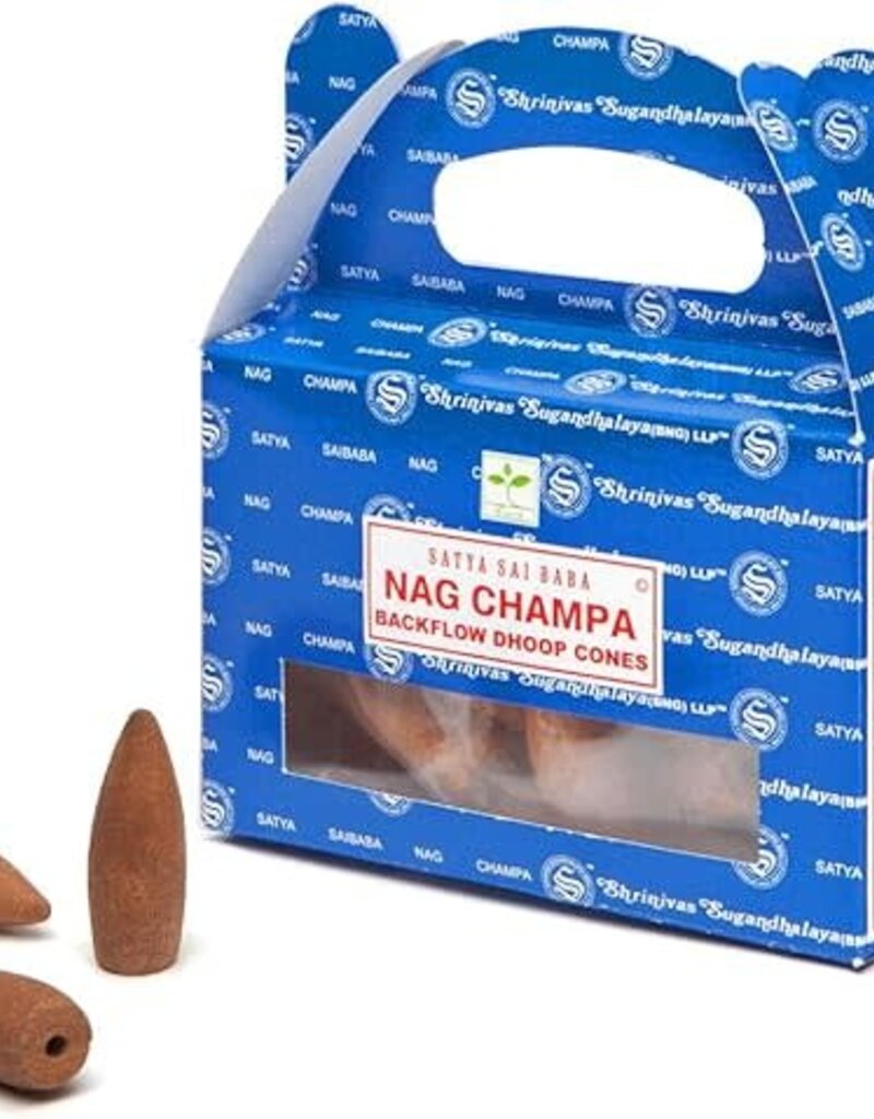 Satya Backflow Incense Cone - Nag Champa
