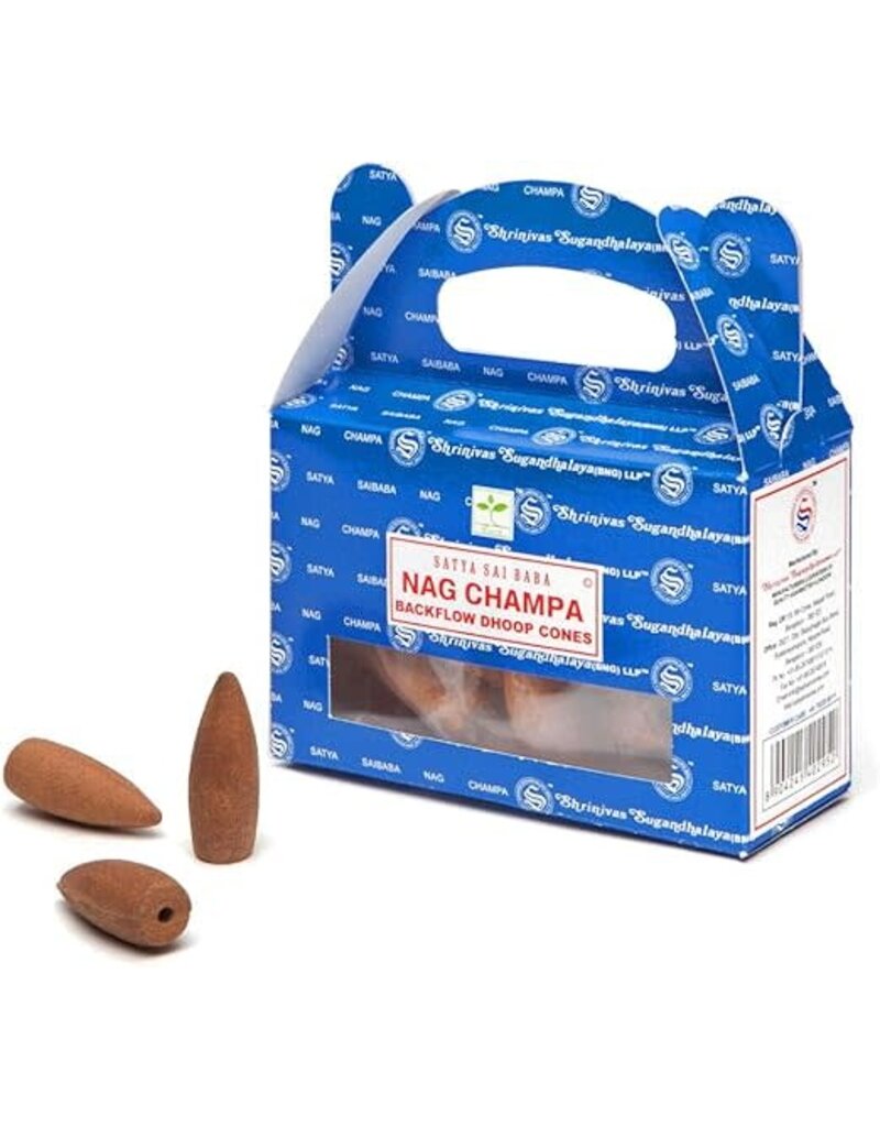 Satya Backflow Incense Cone - Nag Champa