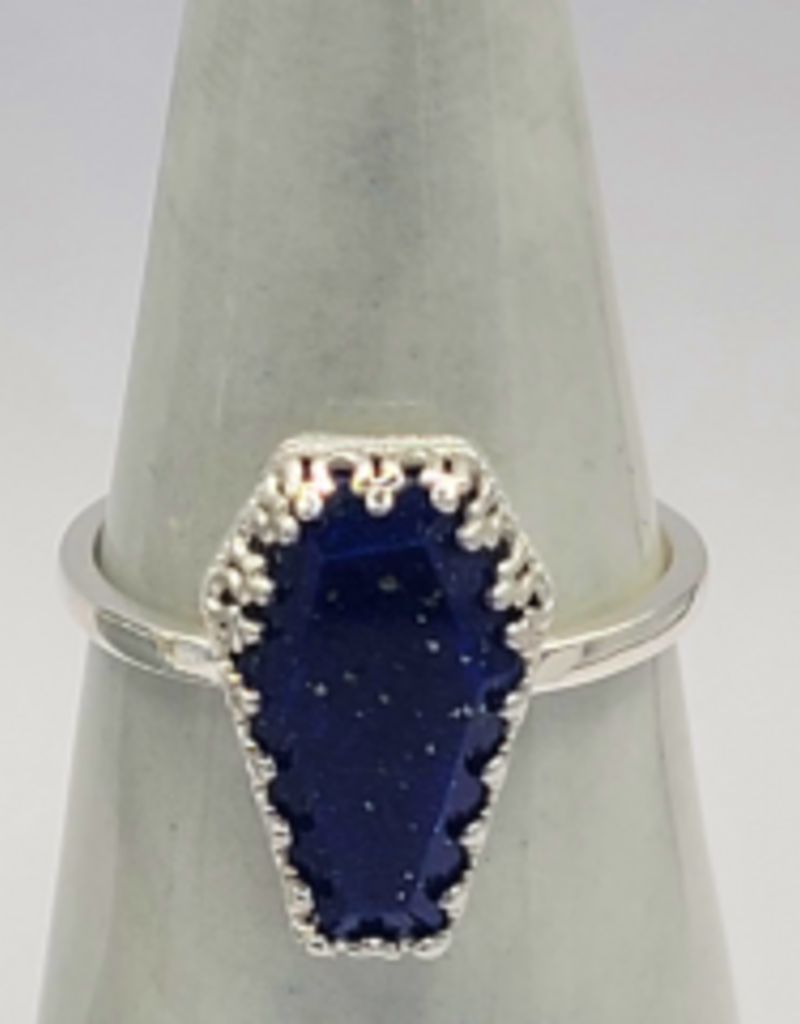 Fancy Coffin Ring - Lapis Lazuli