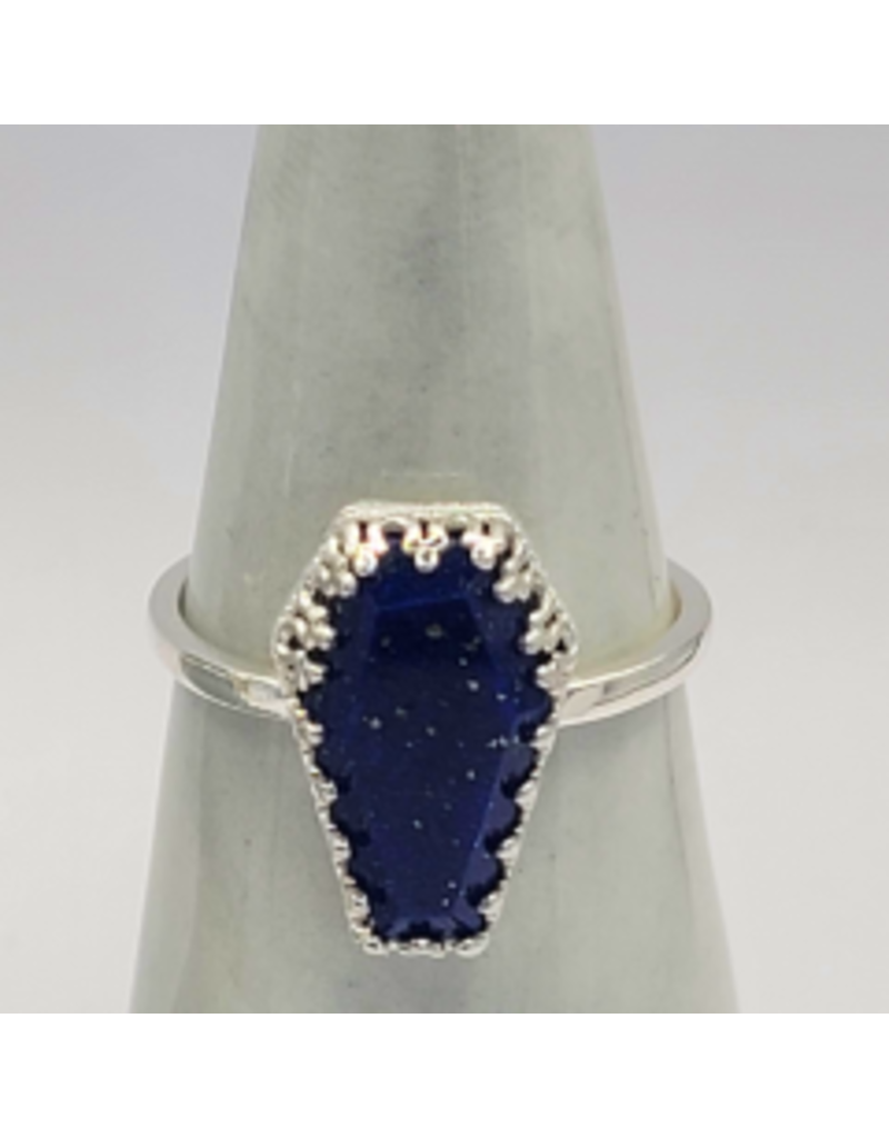 Fancy Coffin Ring - Lapis Lazuli