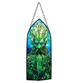 Cathedral Green Man Suncatcher 8″