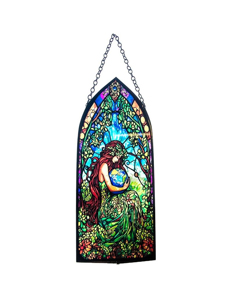 Cathedral Earth Goddess Suncatcher 8″