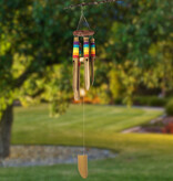 Bamboo Wind Chime with Hand Painted Rainbow Colors
