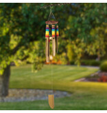 Bamboo Wind Chime with Hand Painted Rainbow Colors