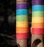 Bamboo Wind Chime with Hand Painted Rainbow Colors
