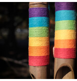 Bamboo Wind Chime with Hand Painted Rainbow Colors