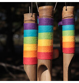 Bamboo Wind Chime with Hand Painted Rainbow Colors