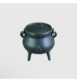 Triquetra Cast Iron Cauldron With Lid 3.5