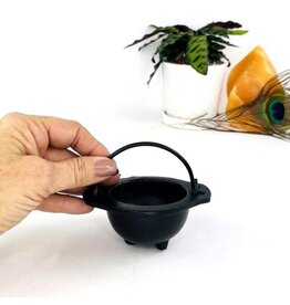 Small Cast Iron Cauldron with Handle