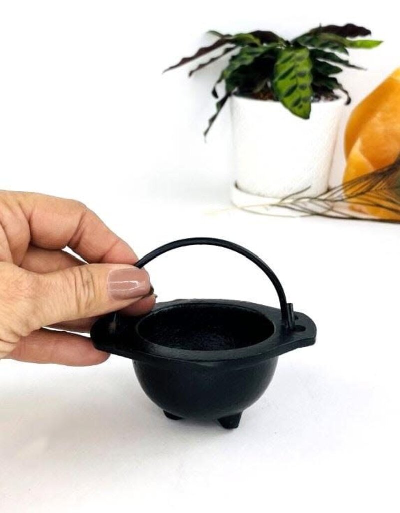 Small Cast Iron Cauldron with Handle