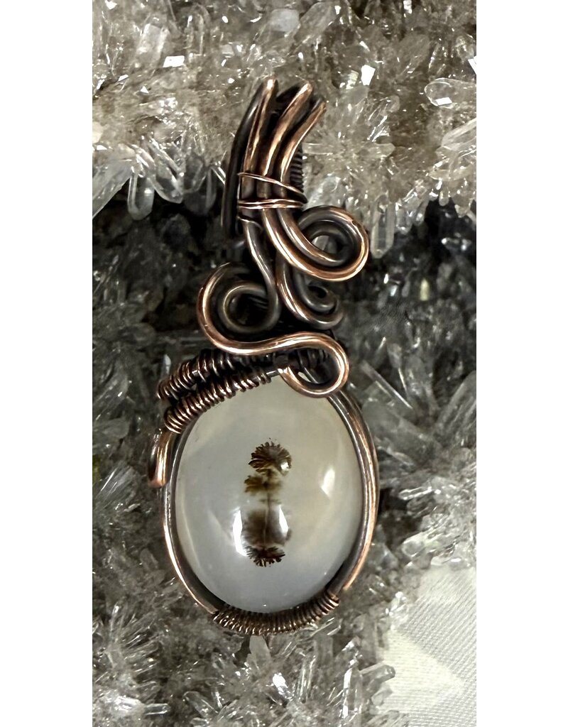 Dendritic Agate Wire Wrapped Pendant