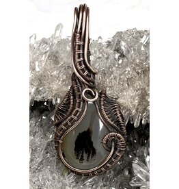 Dendritic Agate Wire Wrapped Pendant