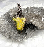 Bumblebee Jasper Wire Wrapped Pendant