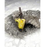 Bumblebee Jasper Wire Wrapped Pendant