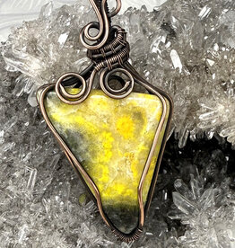 Bumblebee Jasper Wire Wrapped Pendant